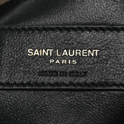 Saint Laurent Sheepskin Matelasse Chevron Monogram Medium College Bag Dark Beige 6 of 14