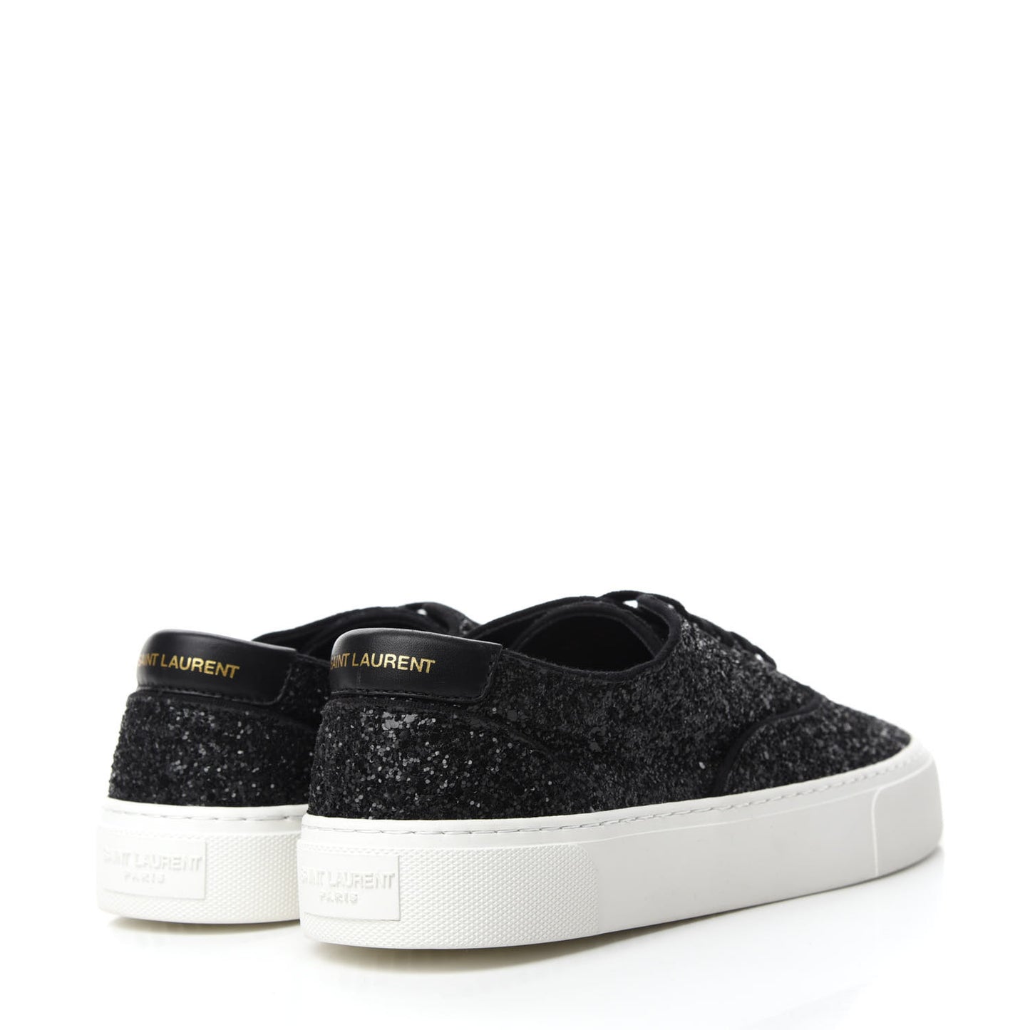 Calfskin Crystal Glitter Venice Low Top Sneakers 39.5 Black