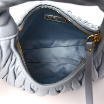 Miu Miu Nappa Matelasse Small Wander Hobo Fiordaliso 5 of 10