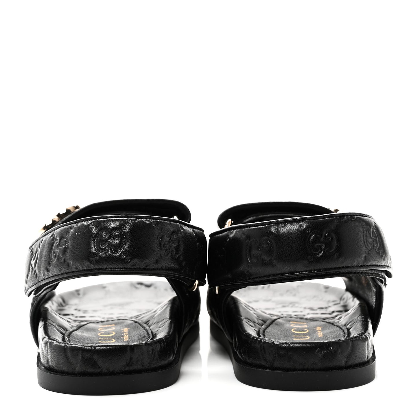 Guccissima GG Embossed Womens Sandals 35 Black