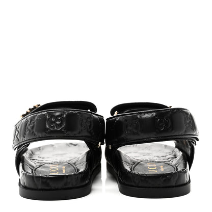 Gucci Guccissima GG Embossed Womens Sandals 35 Black 6 of 10