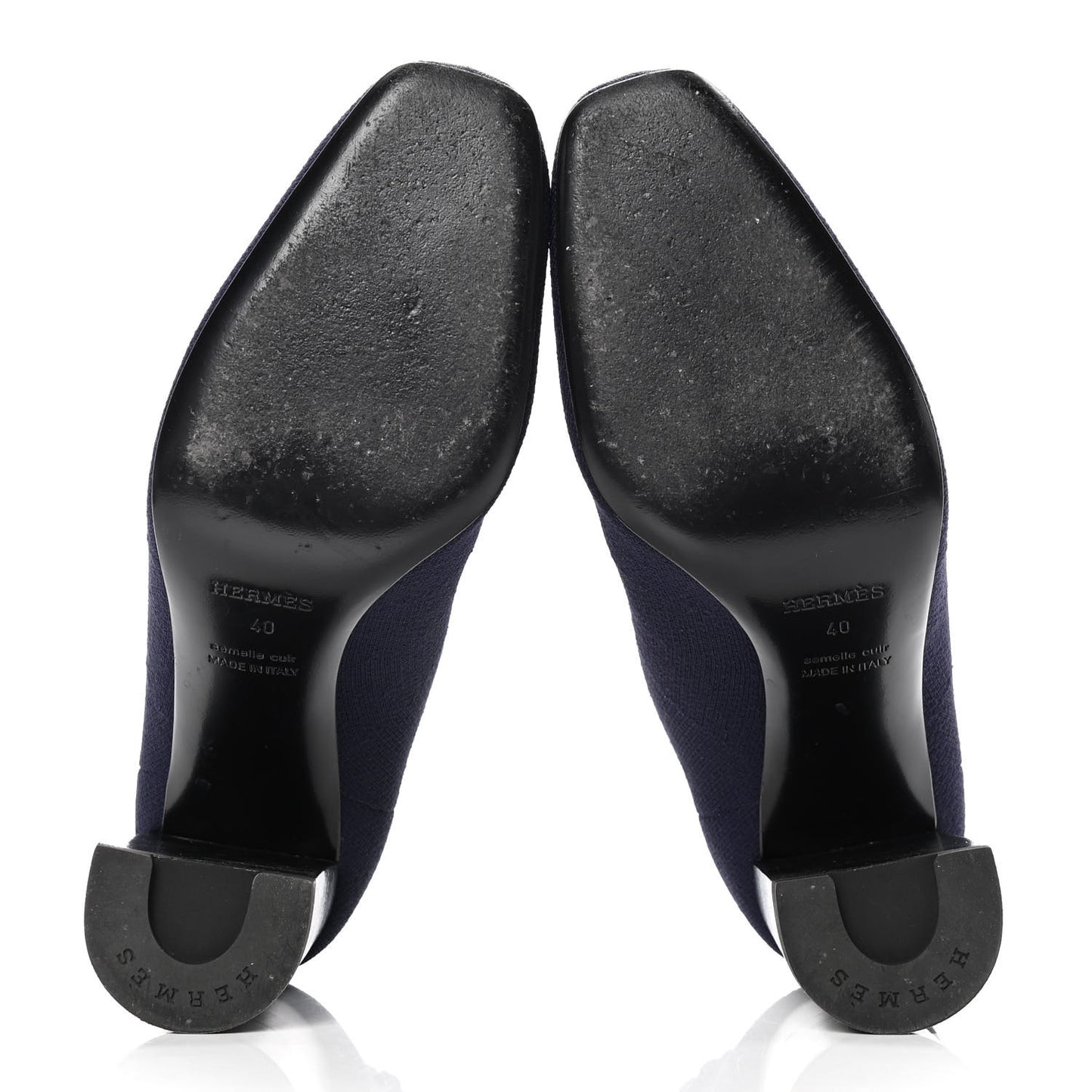 Knit Calfskin Volver Ankle Boots 40 Bleu Diplomatique