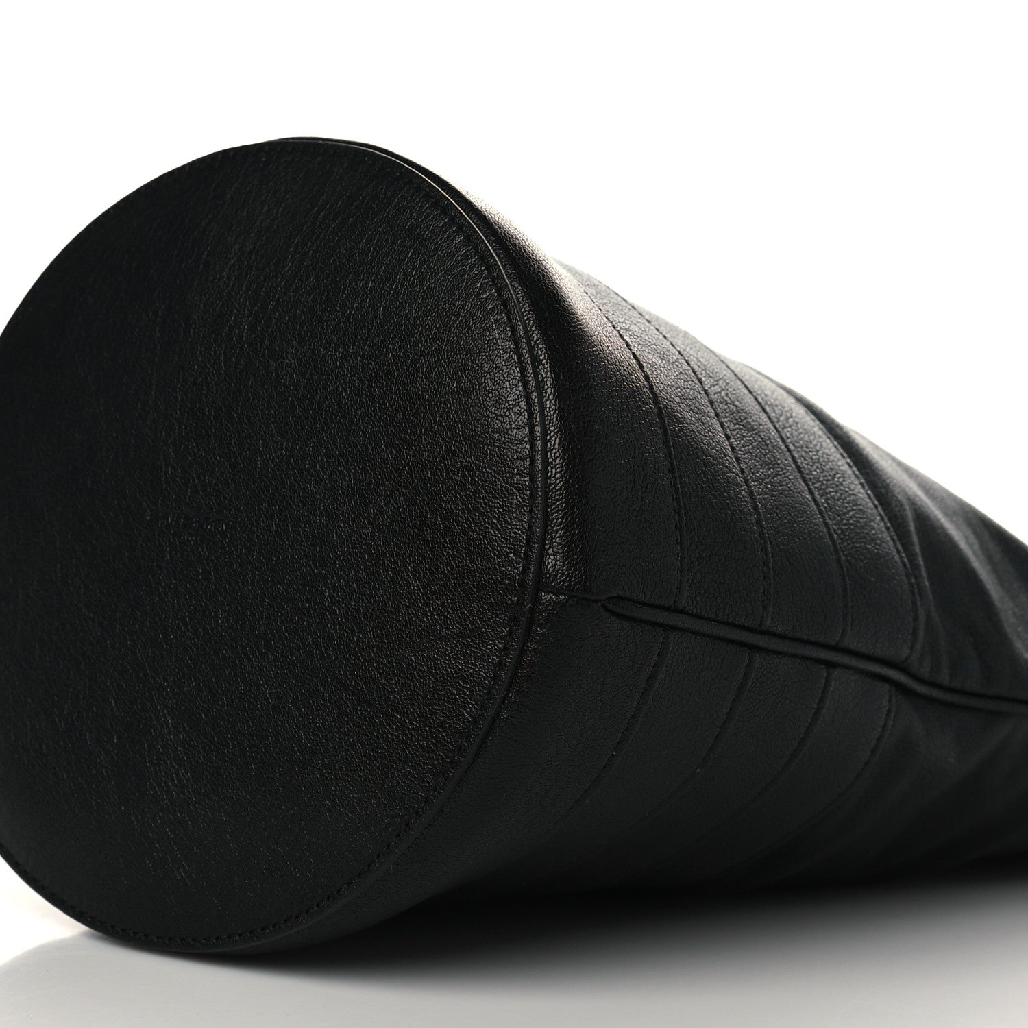 Saint Laurent Lambskin Seau Fermoir Bucket Bag Black 7 of 7