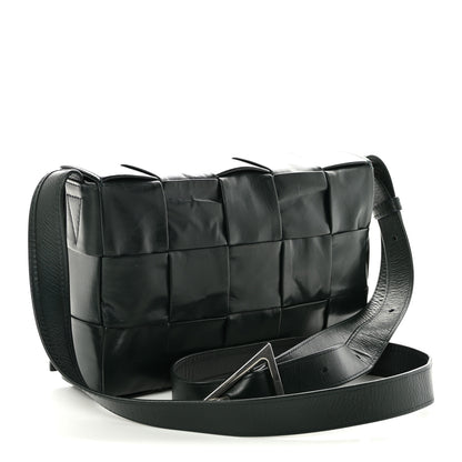 Bottega Veneta Paper Calfskin Maxi Intreccio Cassette Crossbody Bag Inkwell 3 of 9