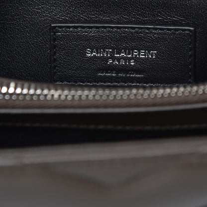 Saint Laurent Calfskin Y Quilted Monogram Small Loulou Chain Satchel Asphalt 7 of 8
