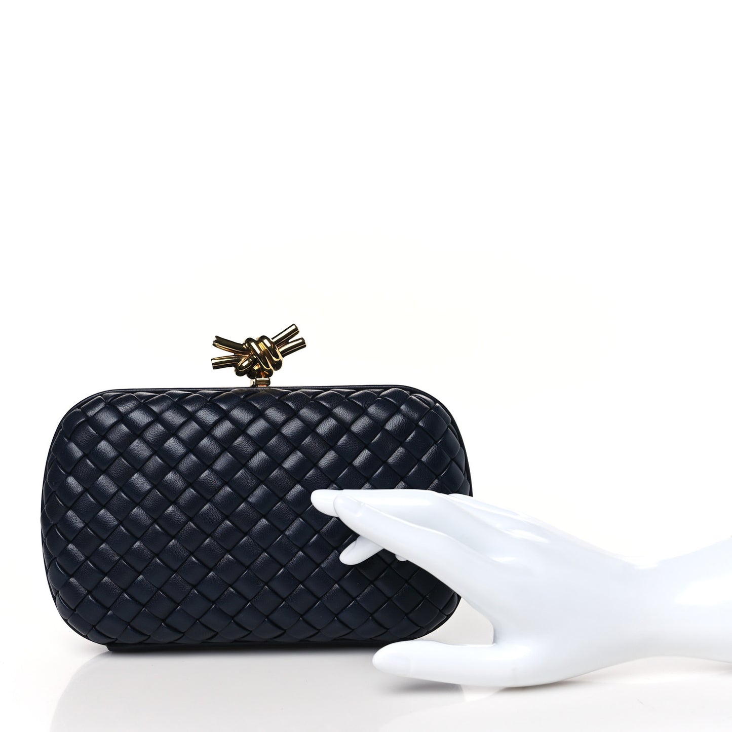 Nappa Intrecciato Knot Clutch Space
