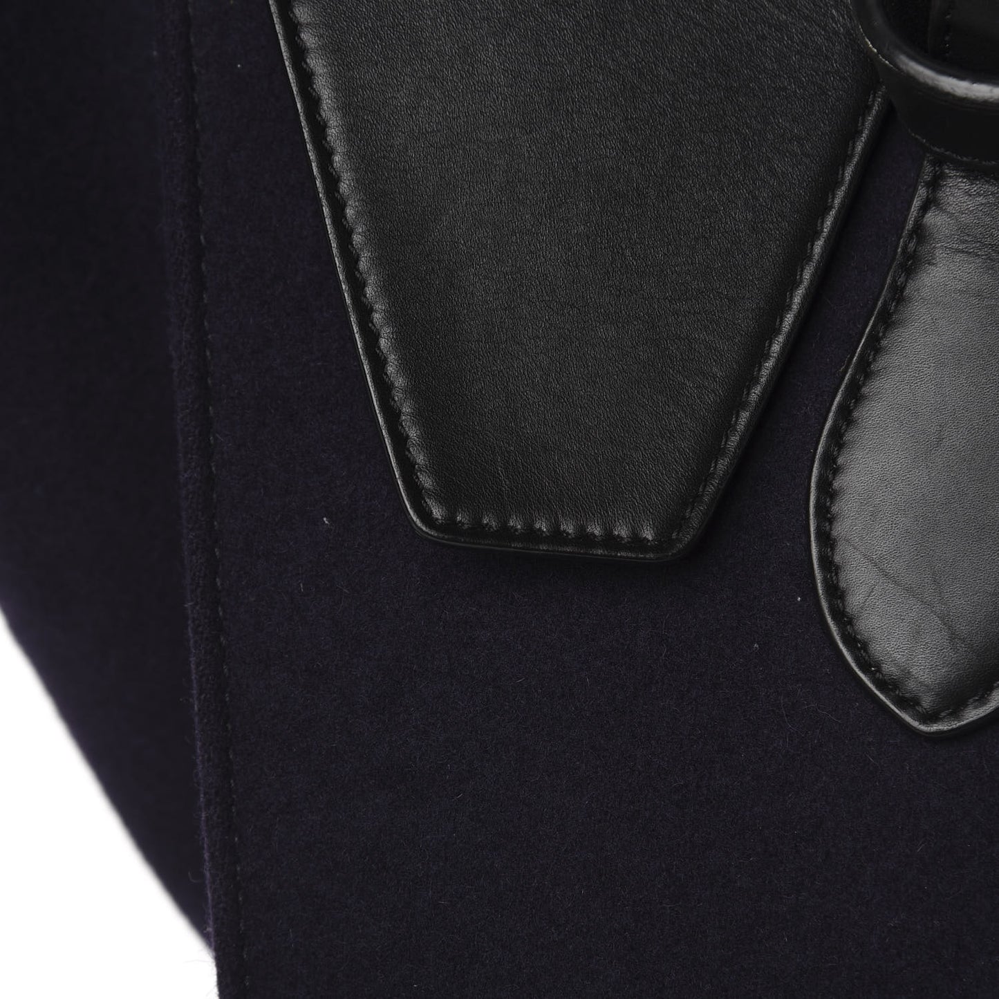 Felt Calfskin Medium Tie Knot Tote Navy