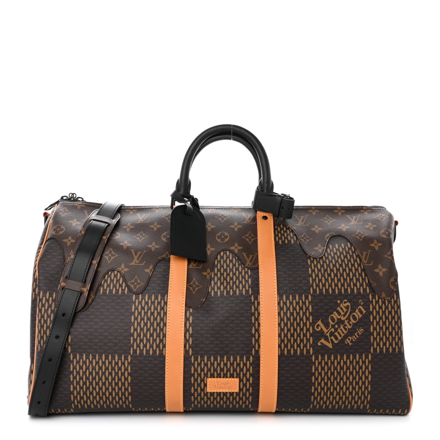x Nigo Giant Damier Ebene Monogram Keepall Bandouliere 50