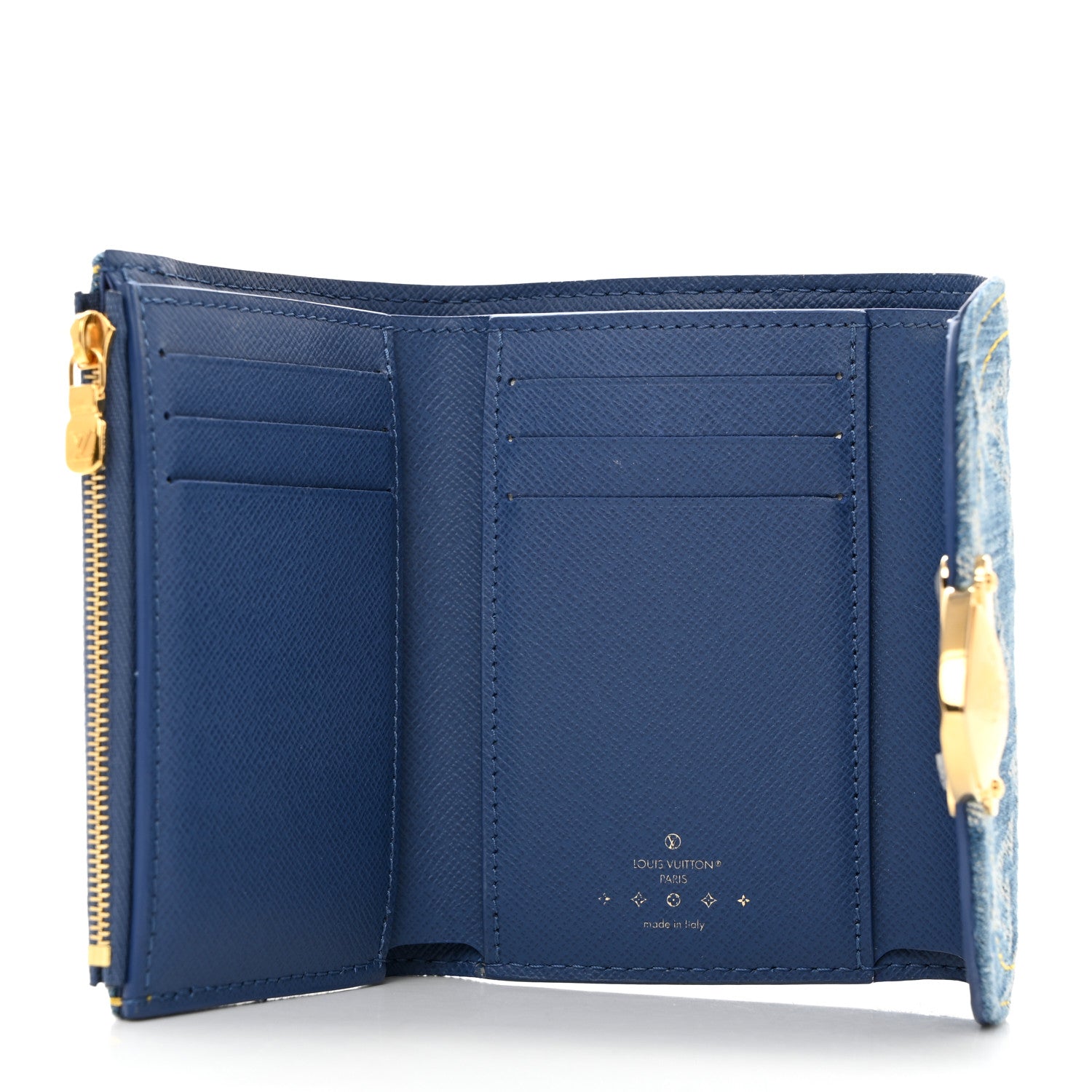 Louis Vuitton Denim Amelia Compact Wallet Blue 4 of 7