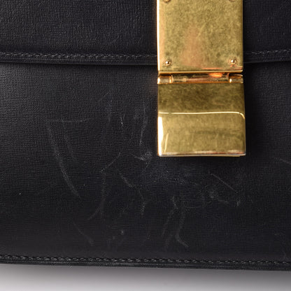 Celine Box Calfskin Medium Classic Box Flap Bag Black 10 of 18