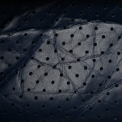 Chanel Calfskin Perforated 50's Satchel Marine Fonce 12 of 12