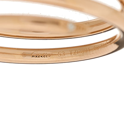 Cartier 18K Pink Gold Diamond Double Juste Un Clou Ring 53 6.25 5 of 7
