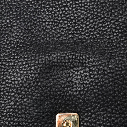 Fendi Calfskin Romano Selleria Medium Linda Satchel Black 5 of 5