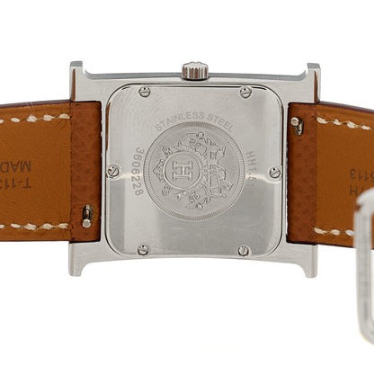 Hermes Stainless Steel Epsom 26mm Heure H Hour Quartz Watch Gold 4 of 5