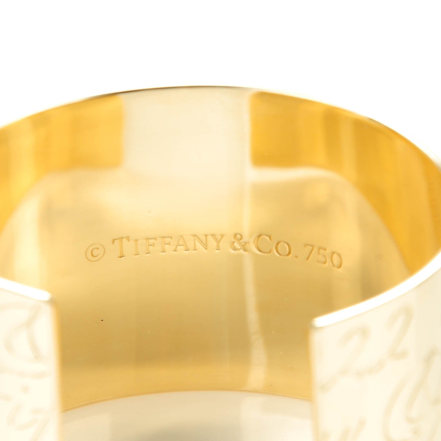 Tiffany 18K Yellow Gold Wide Notes Cuff 3 of 4