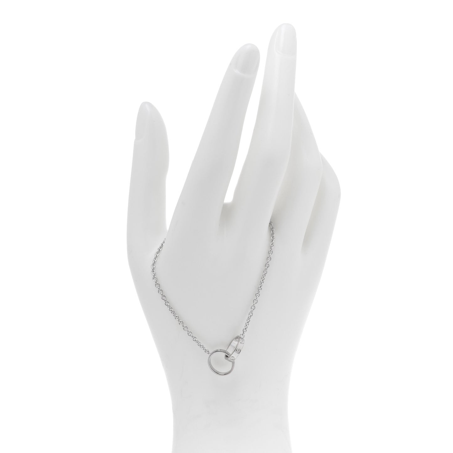 18K White Gold Interlocking LOVE Bracelet