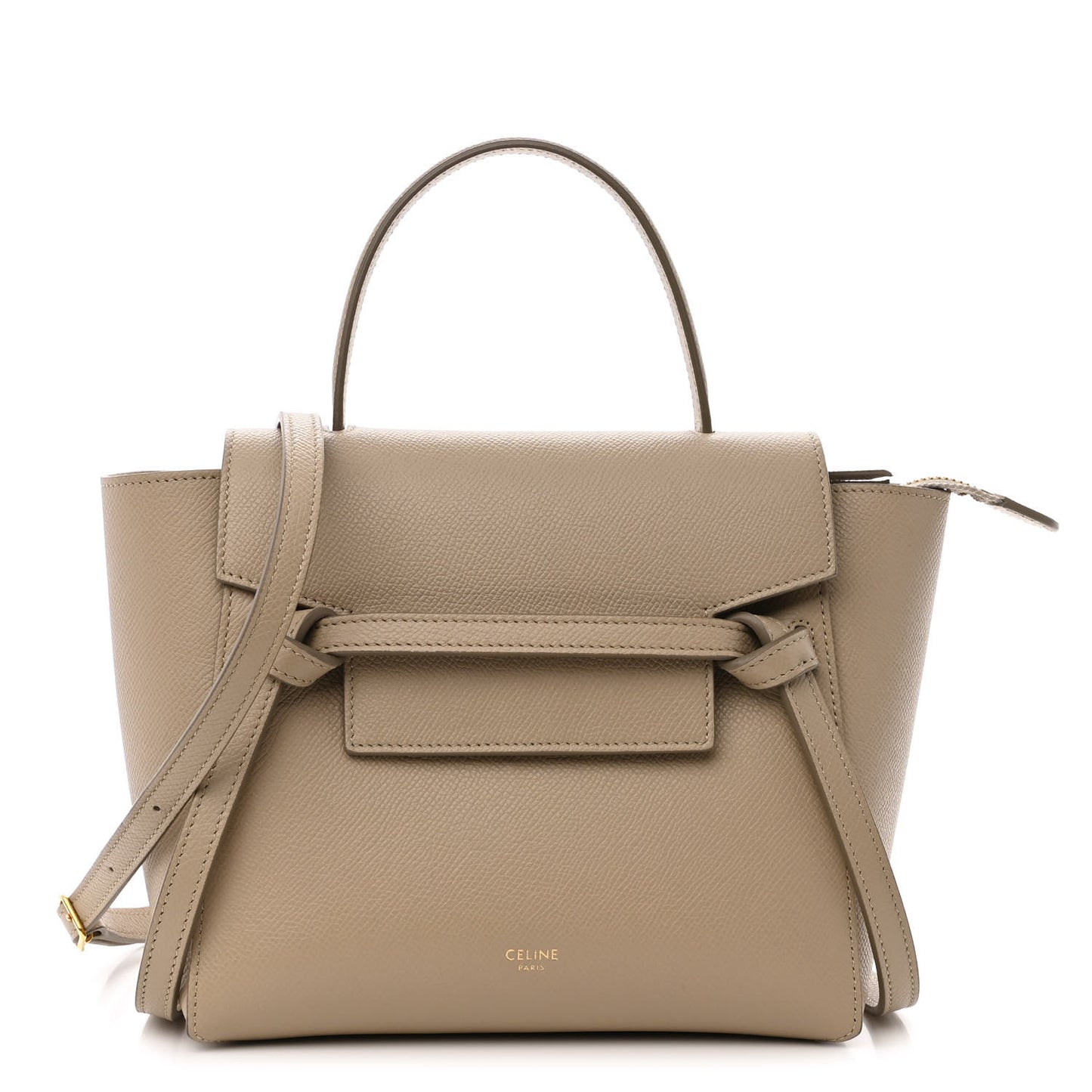 Grained Calfskin Nano Belt Bag Light Taupe