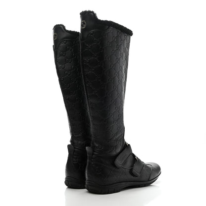 Gucci Guccissima Signature High Boots 37 Black 4 of 7