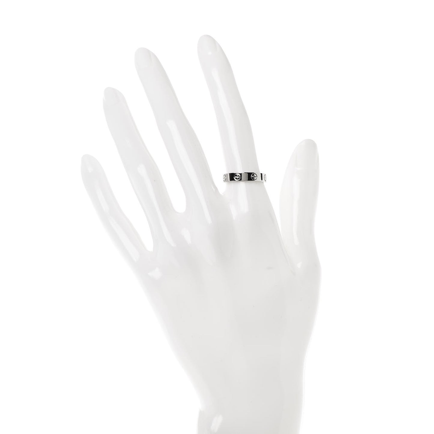18K White Gold 3.5mm LOVE Wedding Band Ring 51 5.75