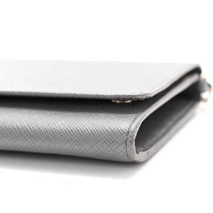 Prada Saffiano Metal Oro Chain Wallet Marmo 9 of 11