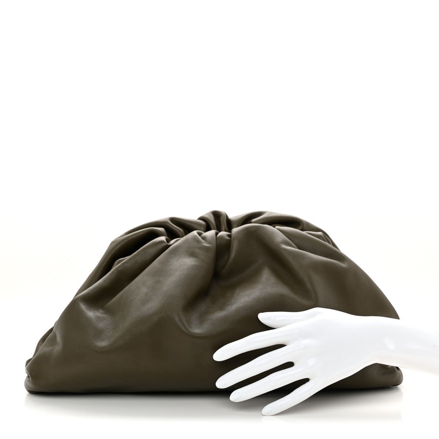 Smooth Butter Calf The Pouch Oversized Clutch Mustard