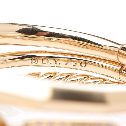 David Yurman 18K Yellow Gold Diamond 9.5mm Stax Three-Row Ring 54 6.75 5 of 7