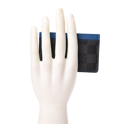 Louis Vuitton Damier Graphite Card Holder Blue 2 of 7