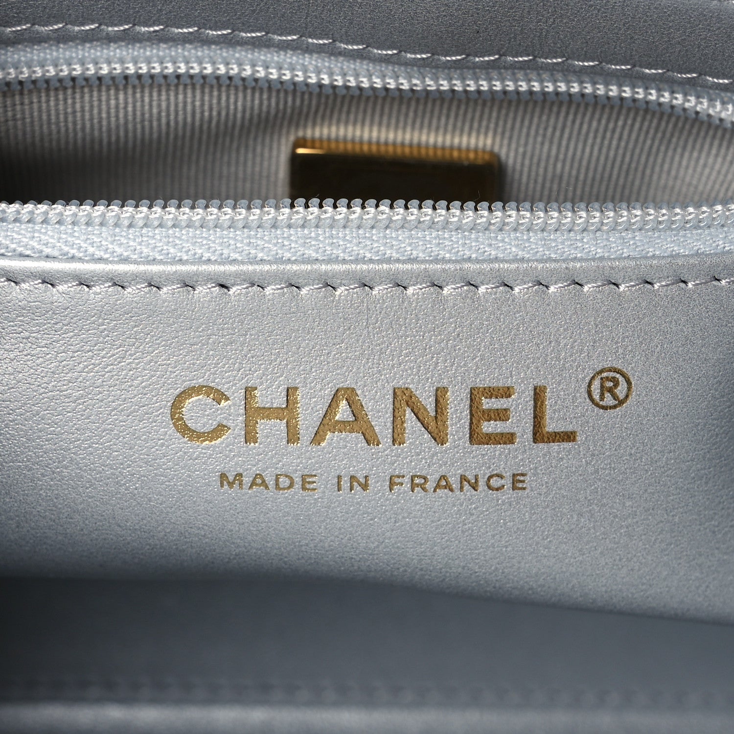 Chanel Metallic Aged Calfskin Quilted Nano Kelly Shopper Silvery 5 of 10