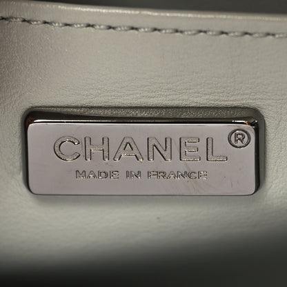 Chanel Snakeskin Clutch With Chain Flap Light Grey 6 of 13