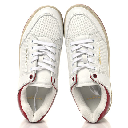 Saint Laurent Calfskin Perforated Womens Sneakers 39 Red 2 of 9