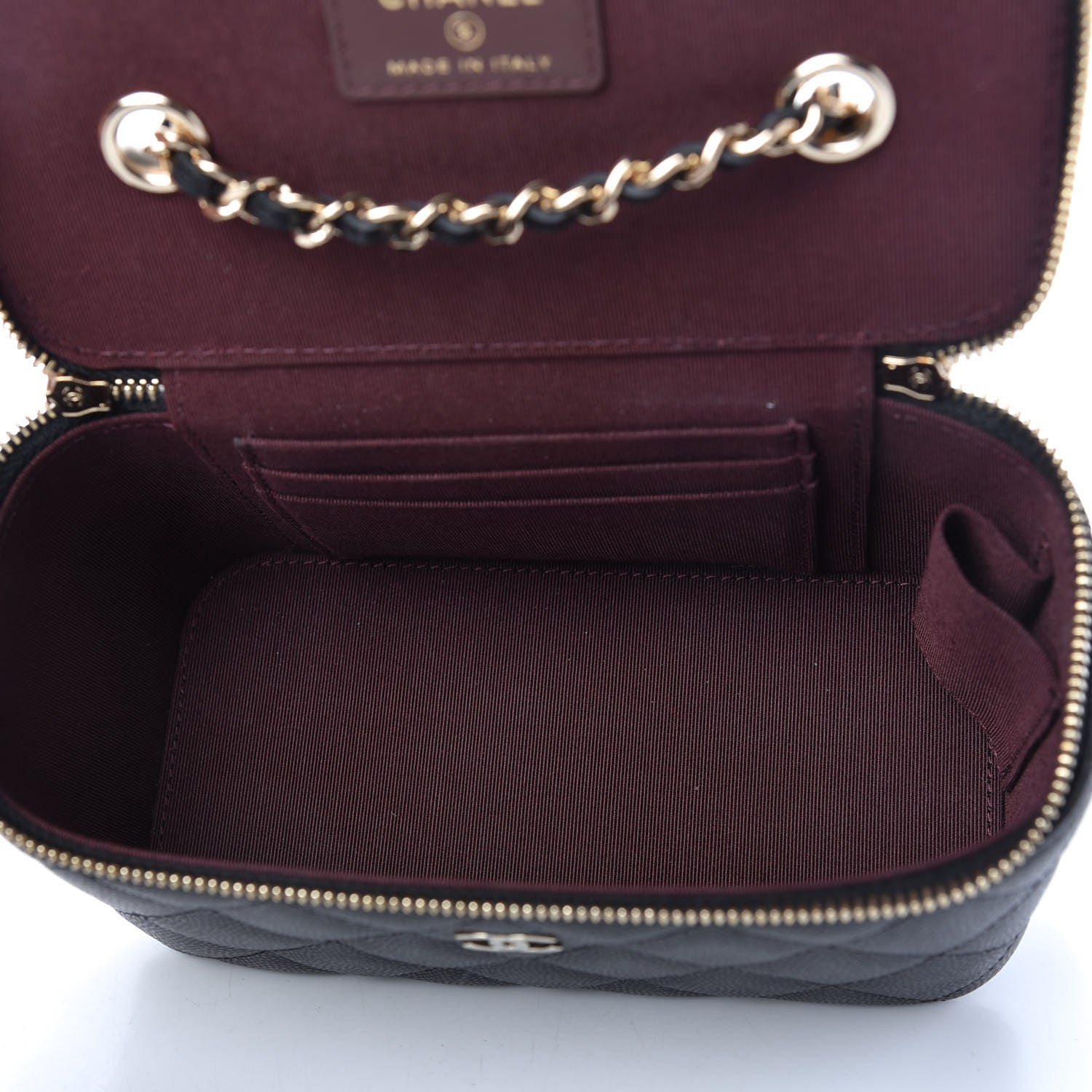 Chanel Caviar Quilted Small Vanity Case With Chain Black 5 of 11