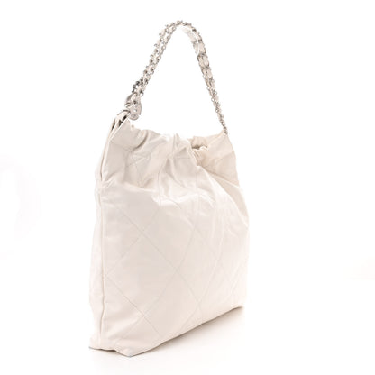 Chanel Shiny Calfskin Quilted Small Chanel 22 White 4 of 14