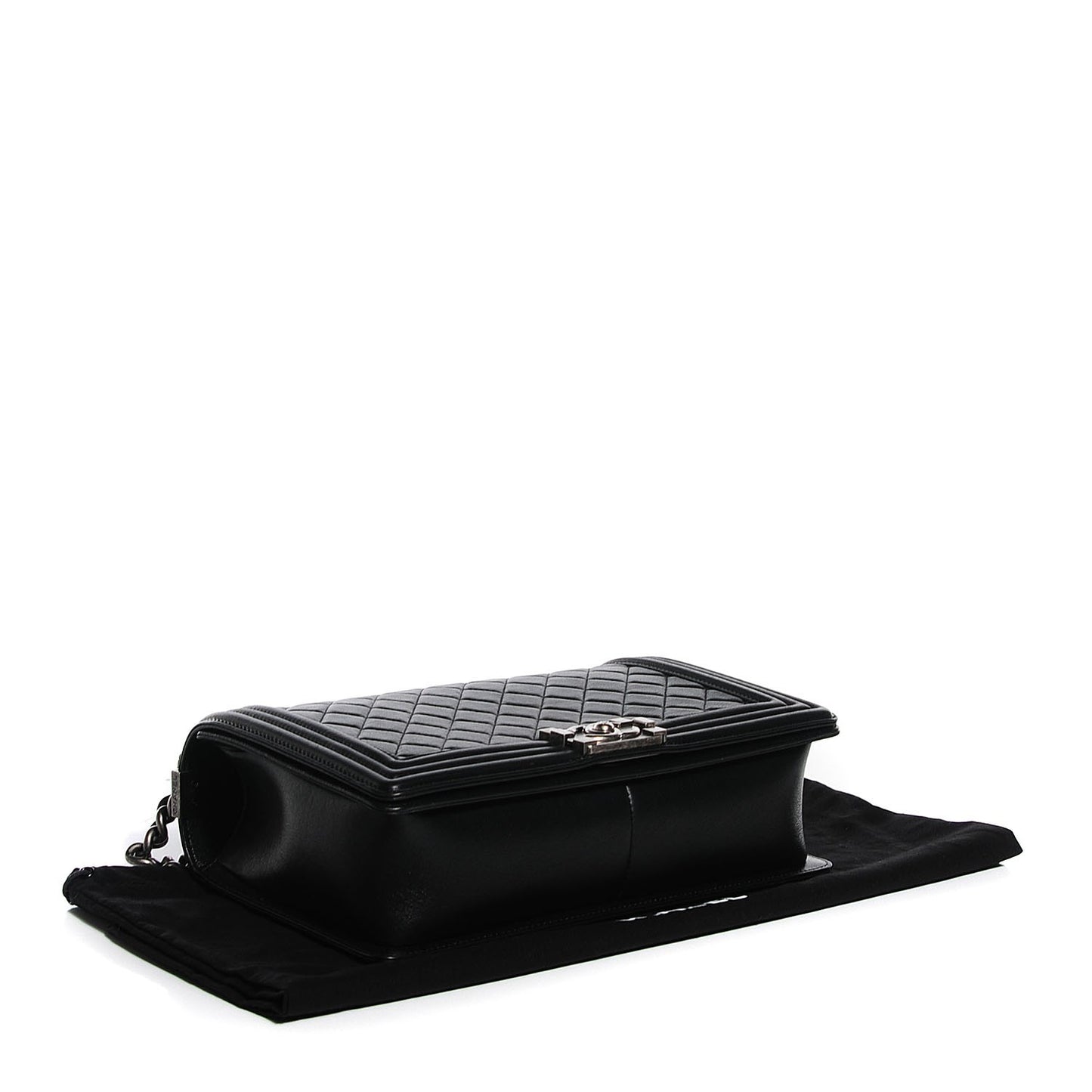 Calfskin Quilted New Medium Boy Flap Black
