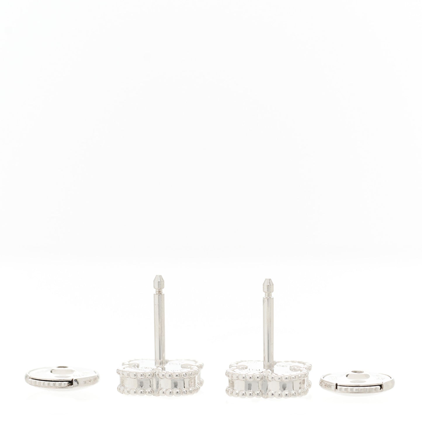 18K White Gold Mother of Pearl Sweet Alhambra Earrings
