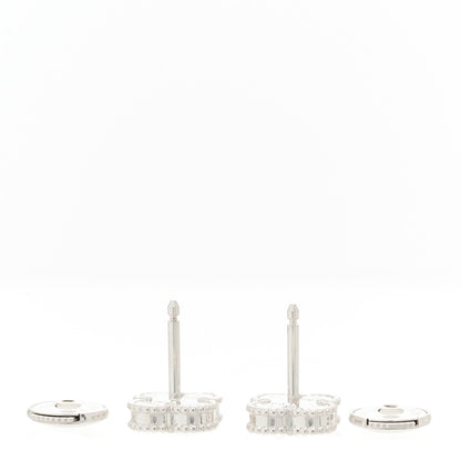 Van Cleef & Arpels 18K White Gold Mother of Pearl Sweet Alhambra Earrings 3 of 5