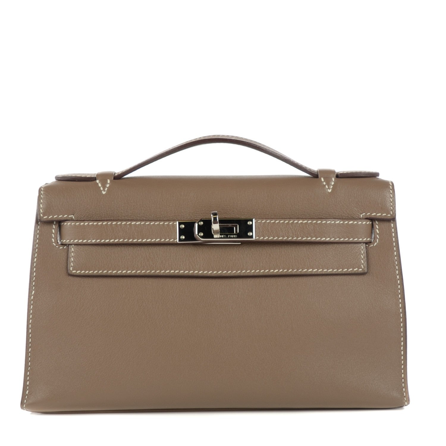 Hermes Swift Kelly Pochette Clutch Etoupe 1 of 18