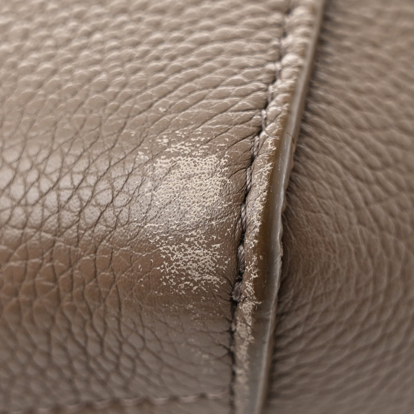 Soft Grained Calfskin Sangle Bucket Bag Taupe