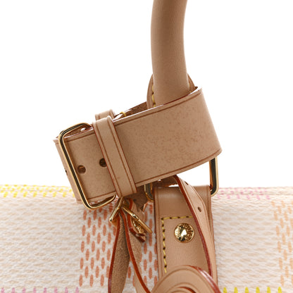 Louis Vuitton Calfskin Damier Keepall Bandouliere 45 Peach 9 of 10