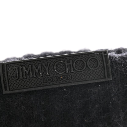 Jimmy Choo Calfskin Knit Wool Chike Ankle Boots 35 Black 6 of 9