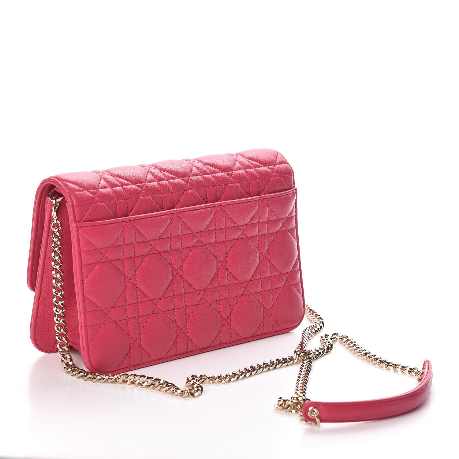 Christian Dior Lambskin Cannage Miss Dior Promenade Pouch Fuchsia 3 of 10