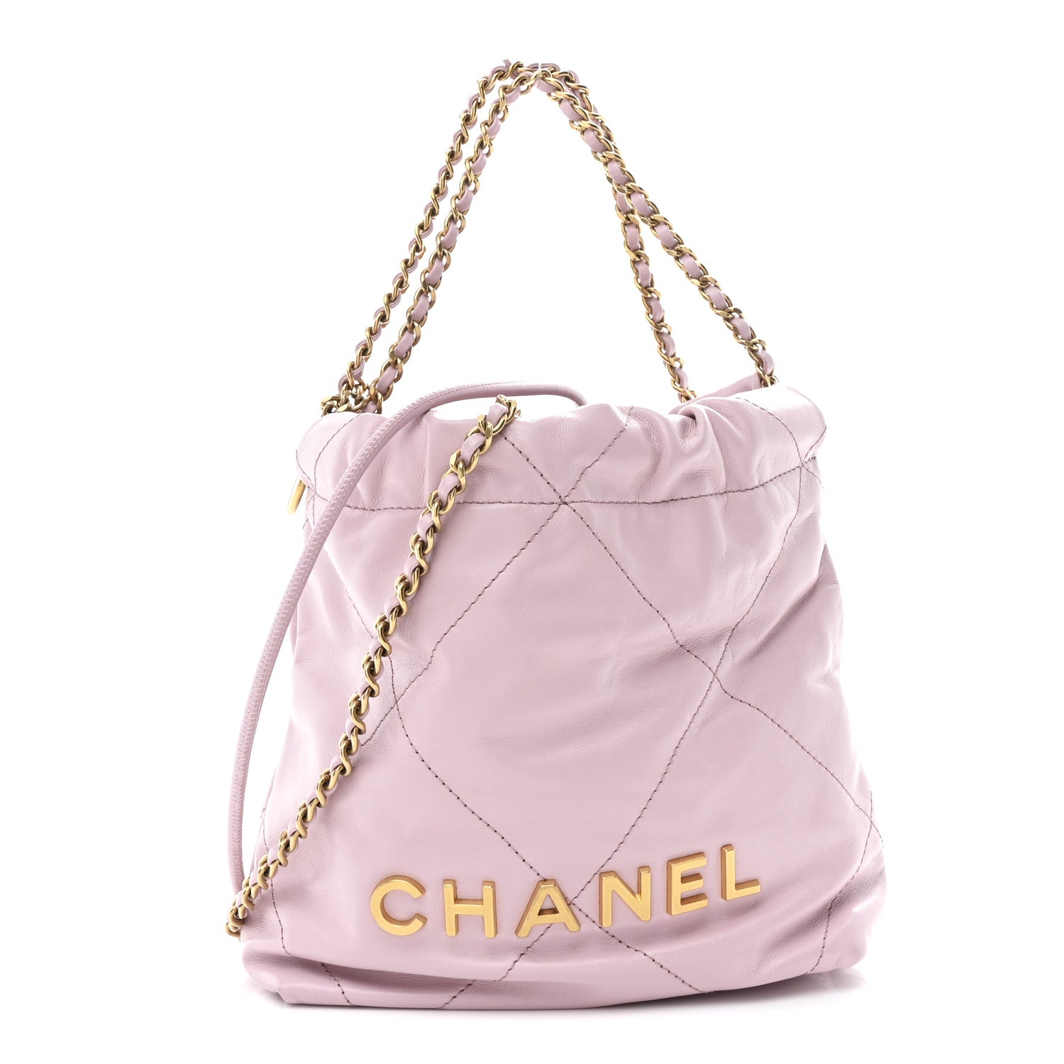 Chanel Shiny Calfskin Quilted Mini Chanel 22 Pink 1 of 10