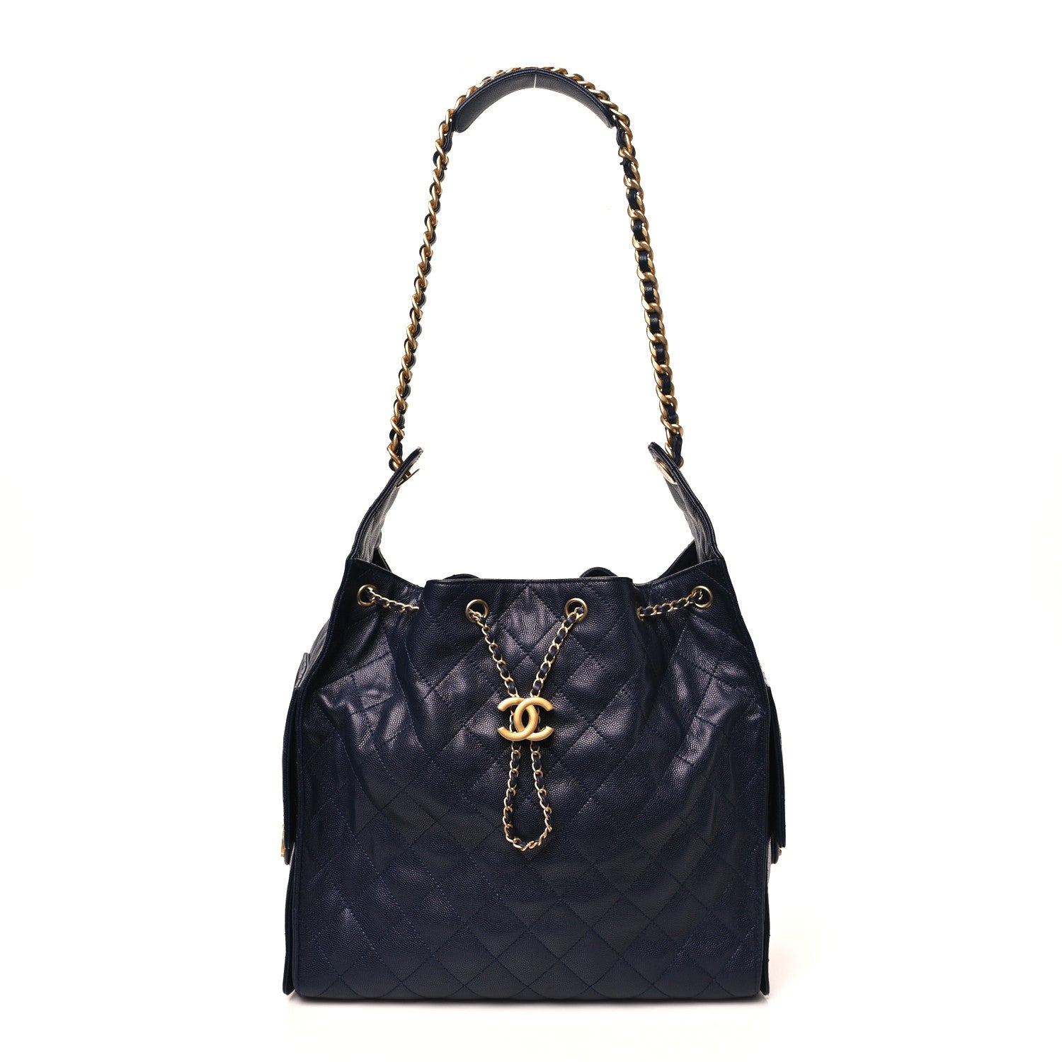 Chanel Caviar Quilted Medium Chanel 25 Handbag Dark Navy 1 of 10