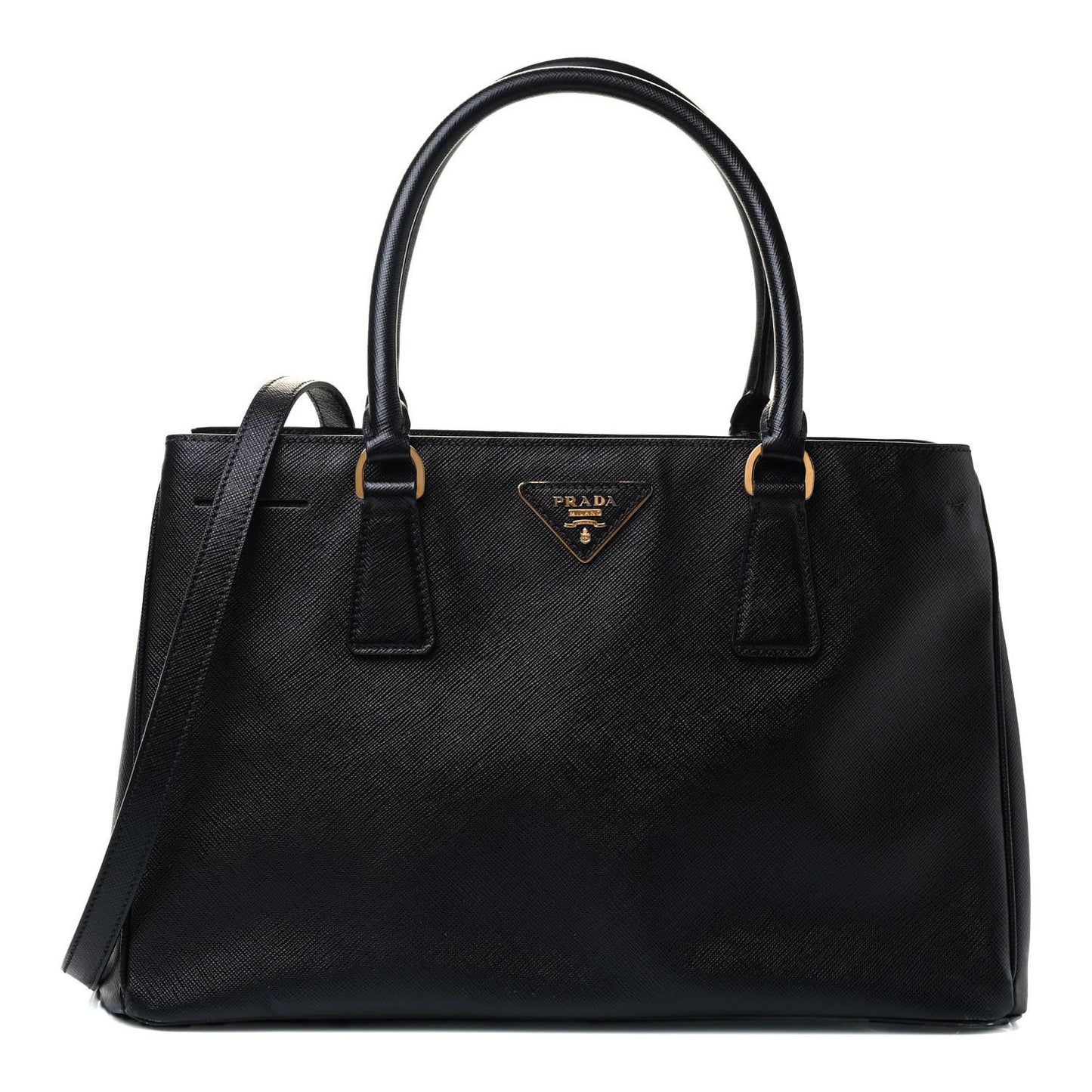 Saffiano Lux Small Tote Black