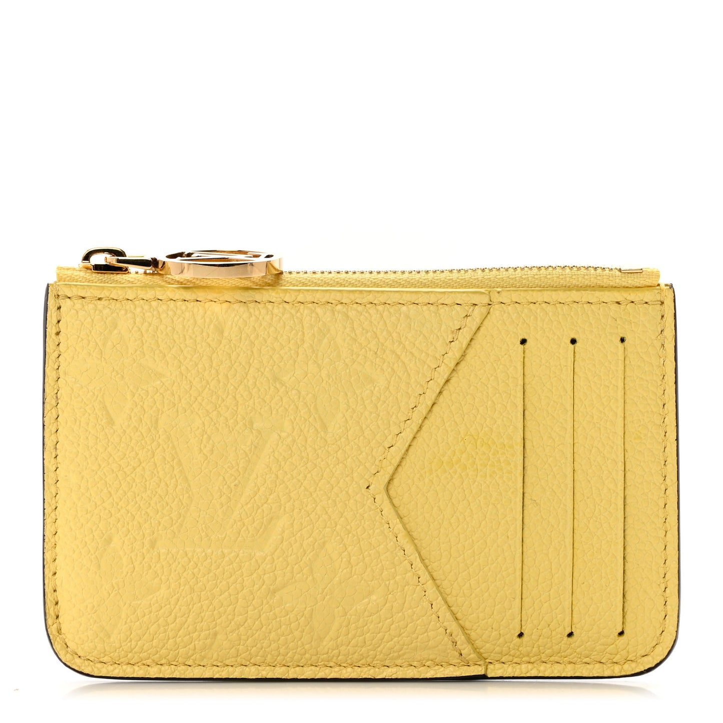 Empreinte Monogram Zipped Romy Card Holder Jaune