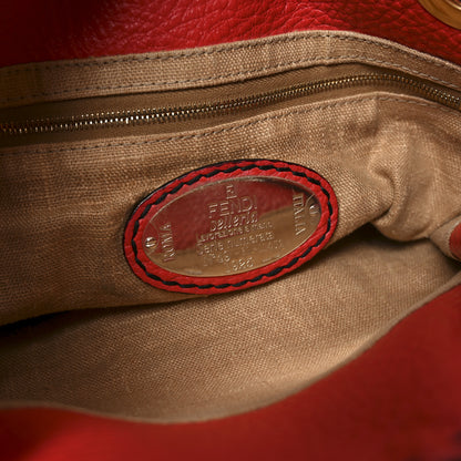 Fendi Cuoio Romano Selleria Pomodorino Tote Red 6 of 10