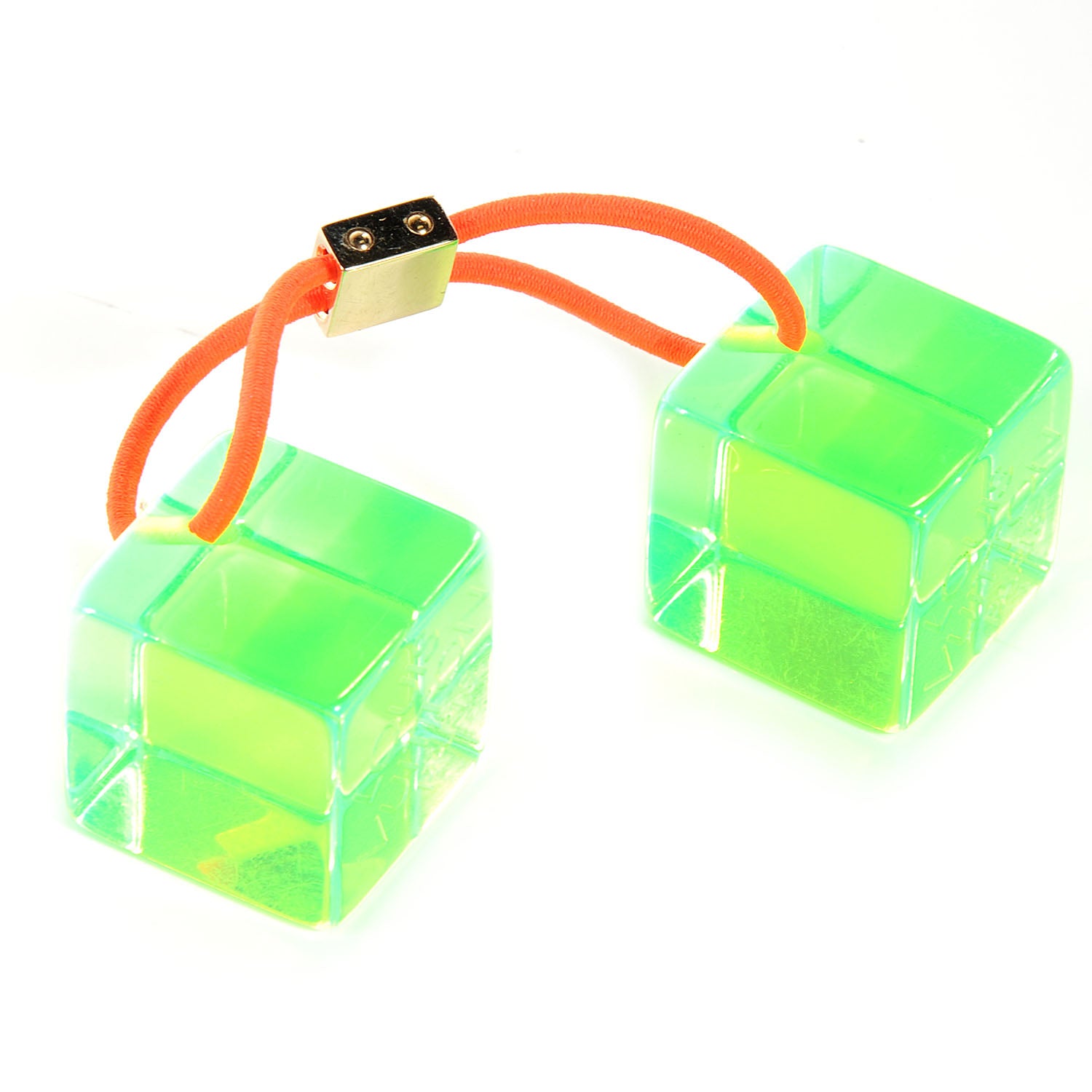 Louis Vuitton Resin Fluo Robert Wilson Hair Cubes Green 1 of 3