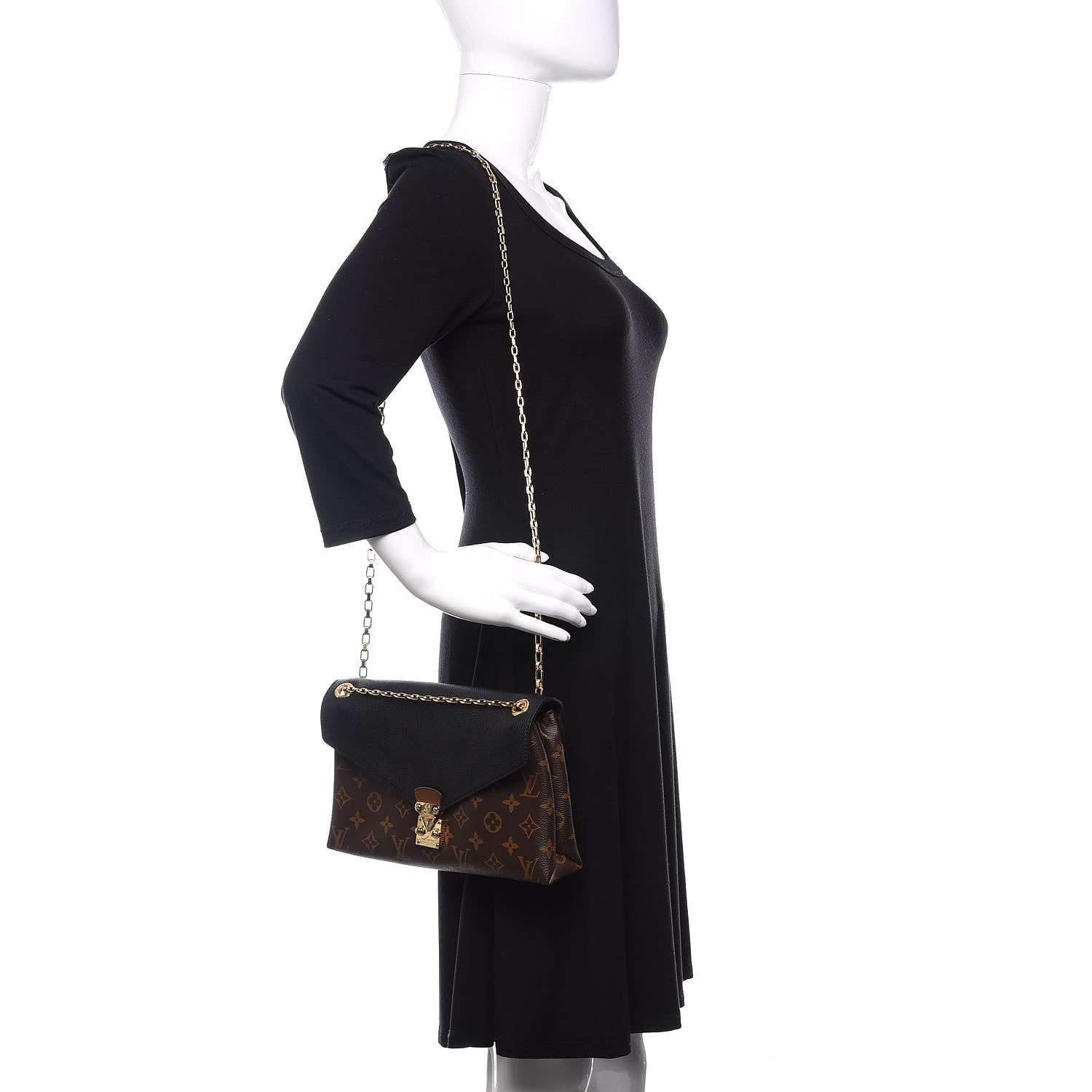 Louis Vuitton Monogram Pallas Chain Black 2 of 12