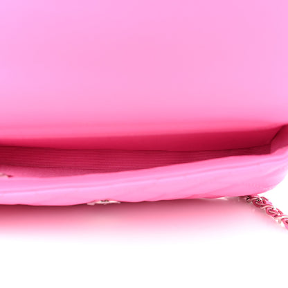 Chanel Lambskin Quilted Flap Phone Holder With Chain Neon Pink 13 of 14