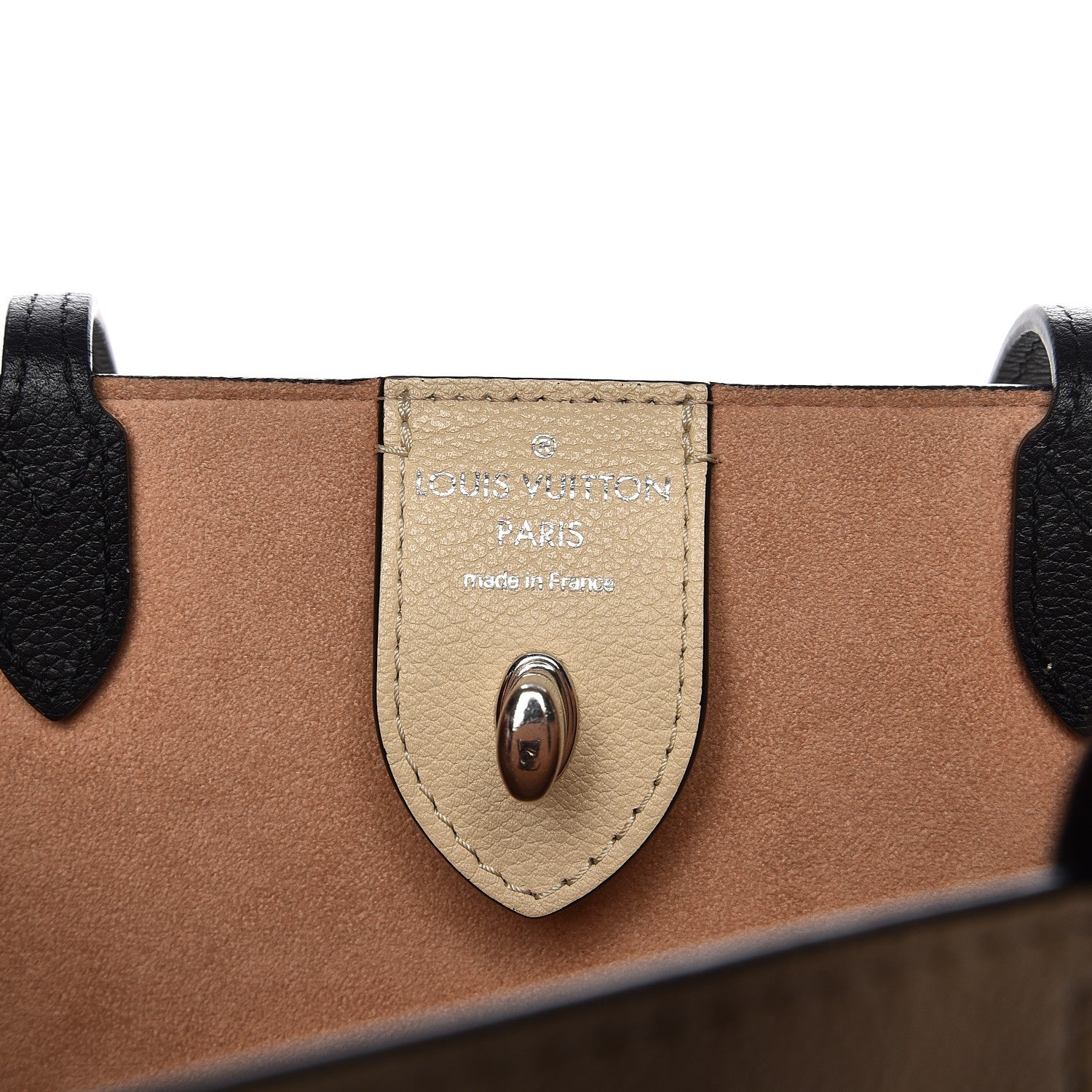 Louis Vuitton Calfskin Lockme Cabas Vanille Black 6 of 13