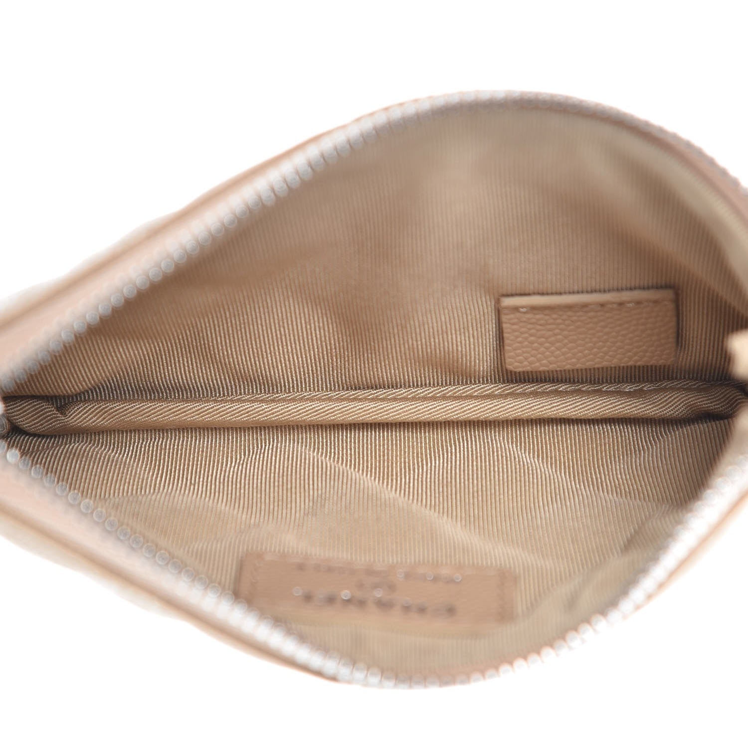 Chanel Caviar Quilted Small Cosmetic Case Beige 5 of 10